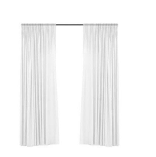 Larson - Luxe ondergordijnen - Met ringen - 3m x 2.5m - Wit, Ophalen, Met ringen, Wit, Nieuw
