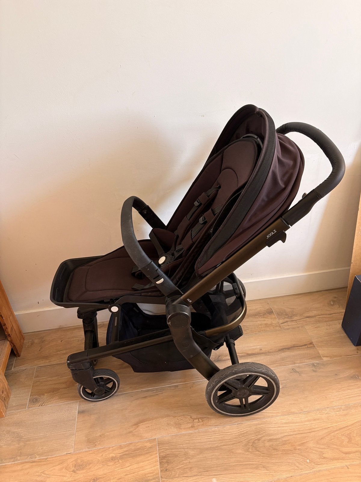 Joolz Hub+ zwart kinderwagen met zitje, Gebruikt, Verstelbare duwstang, Combiwagen, Ophalen