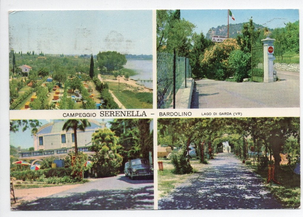 Italië. Ansichtkaart Camping Serenella Bardolino. 1967, Ophalen of Verzenden, 1960 tot 1980, Gelopen, Italië