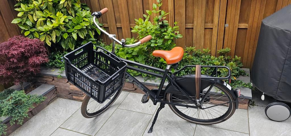 Zwarte Cortina U4 jongens transportfiets met 3 versnellingen, Terugtraprem, Versnellingen, Ophalen, Overige merken