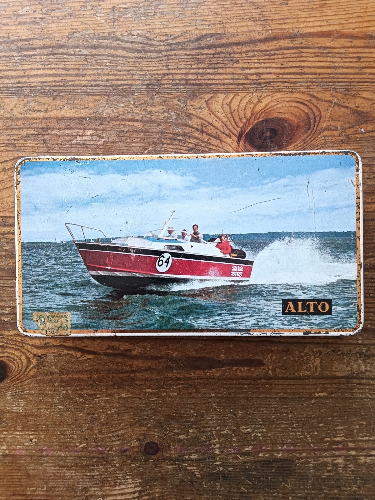 Vintage Alto Sigarenfabrieken blik - Rode boot Sigarendoos, Verzamelen, Blikken, Ophalen of Verzenden, Gebruikt, Overige, Overige merken