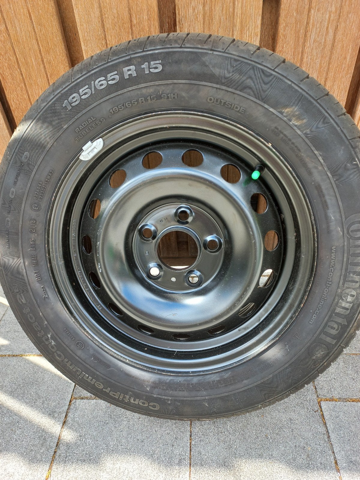Continental 195/65 R15 band op stalen velg, Ophalen of Verzenden, Gebruikt