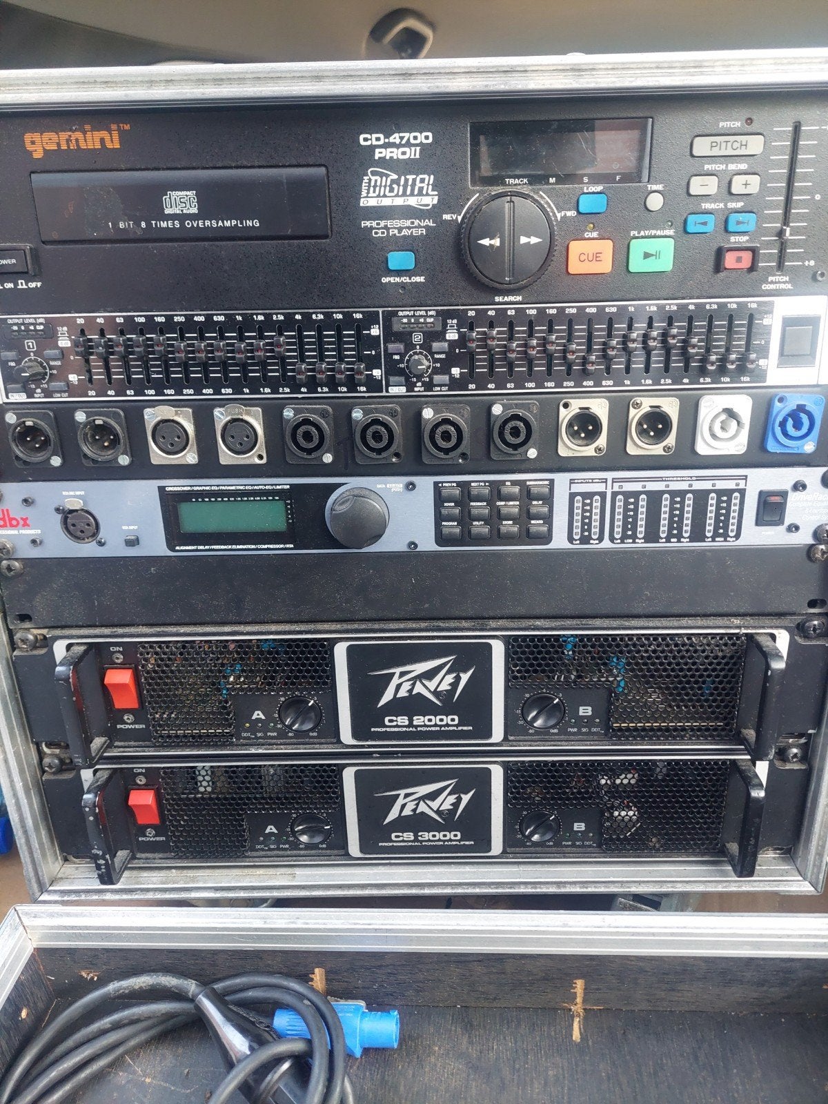 Versterkerrack met Peavey versterkers, Ophalen, Gebruikt