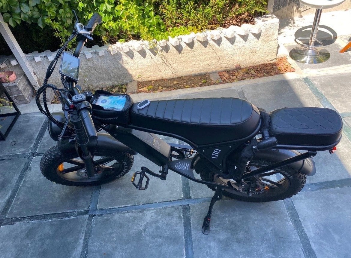 Stoere E-bike met dikke banden en comfortabel zadel, Gebruikt, 51 tot 55 cm, 50 km per accu of meer, Ophalen