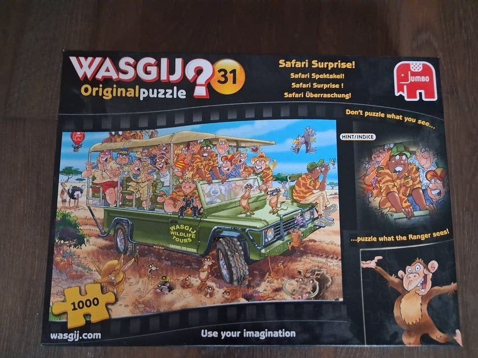 Wasgij Original 31 Safari Surprise! 1000 stukjes puzzel, Ophalen of Verzenden, 500 t/m 1500 stukjes, Zo goed als nieuw, Legpuzzel