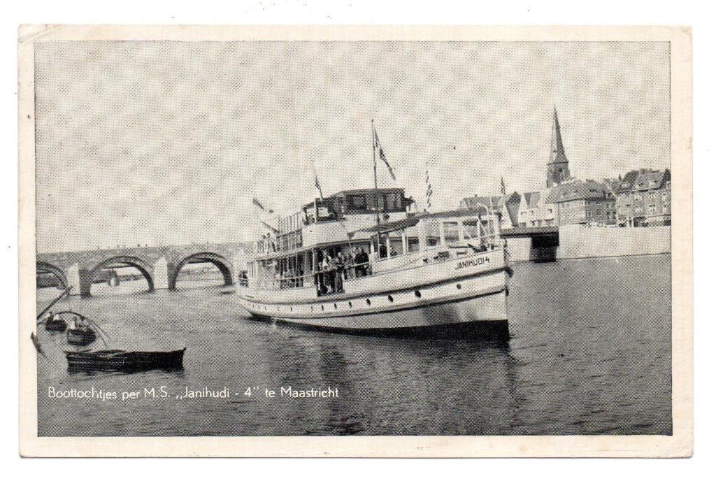 Maastricht : Boottochtjes per M.S. JANIHUDI-4   1951, Verzenden, 1940 tot 1960, Gelopen, Limburg