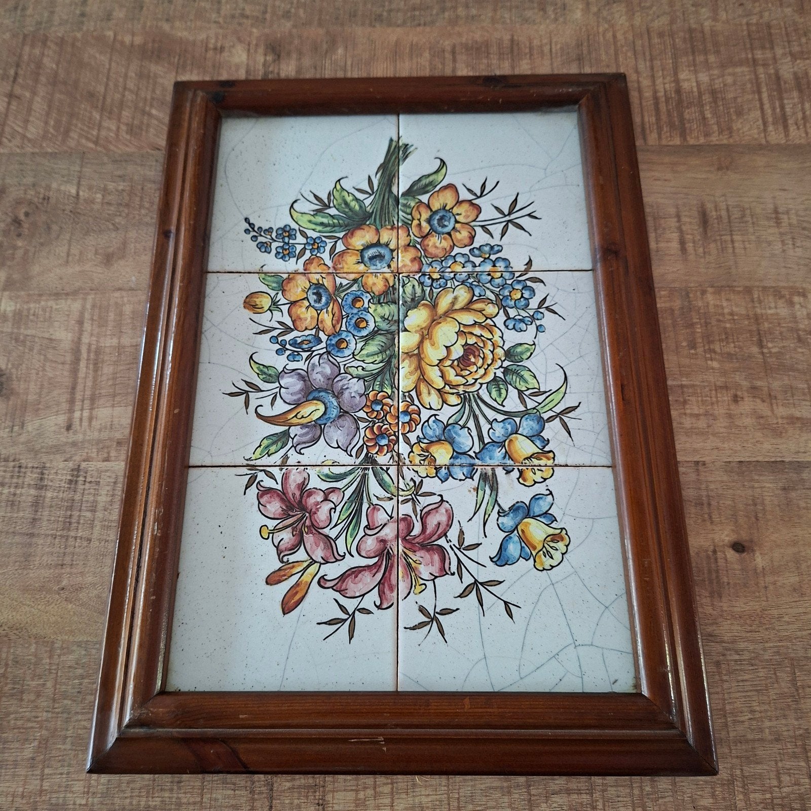 Portugees tegeltableau met bloemen, Antiek en Kunst, Antiek | Wandborden en Tegels, Ophalen