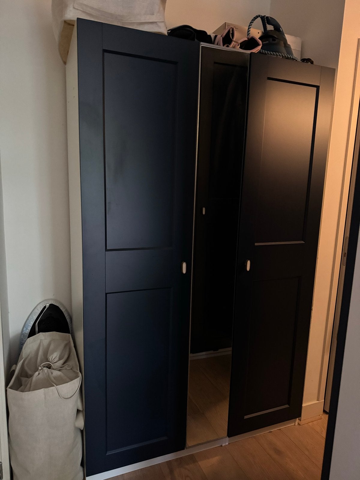 Ikea Pax AHEIM spiegeldeur 25x195cm, Ophalen, Minder dan 50 cm, Minder dan 25 cm, 150 tot 200 cm