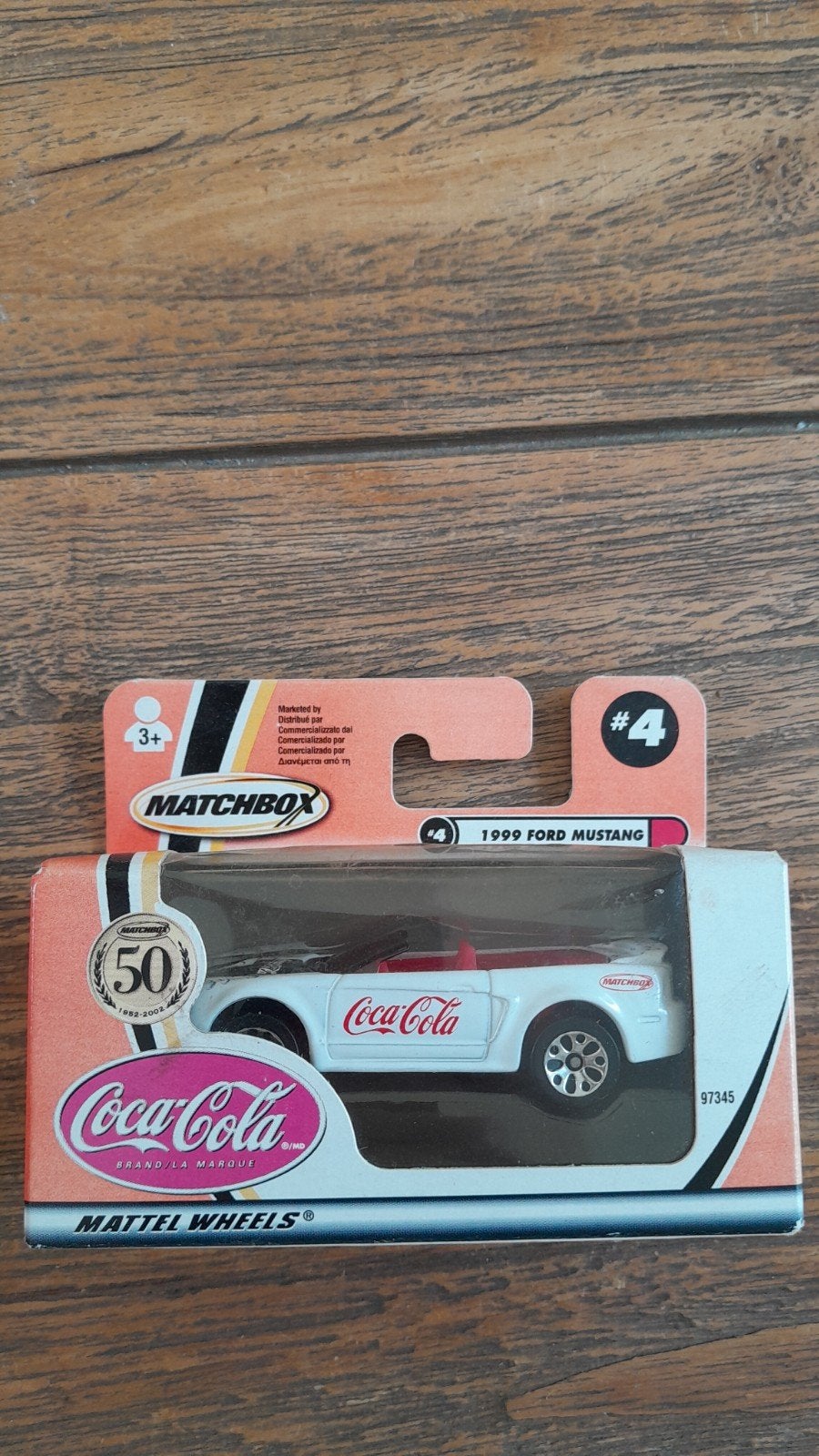 Matchbox 1999 Ford Mustang Coca-Cola 50th Anniversary, Ophalen of Verzenden, Nieuw, Auto