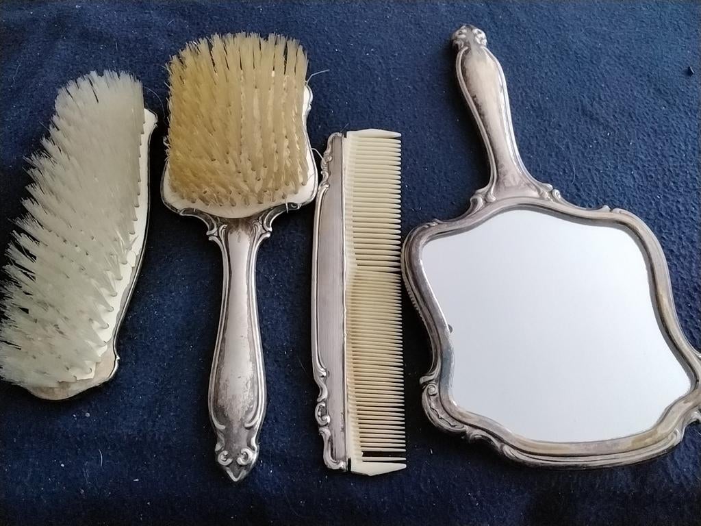 Mooie kaptafel set verzilverd, Verzenden, Rechthoekig, Minder dan 50 cm