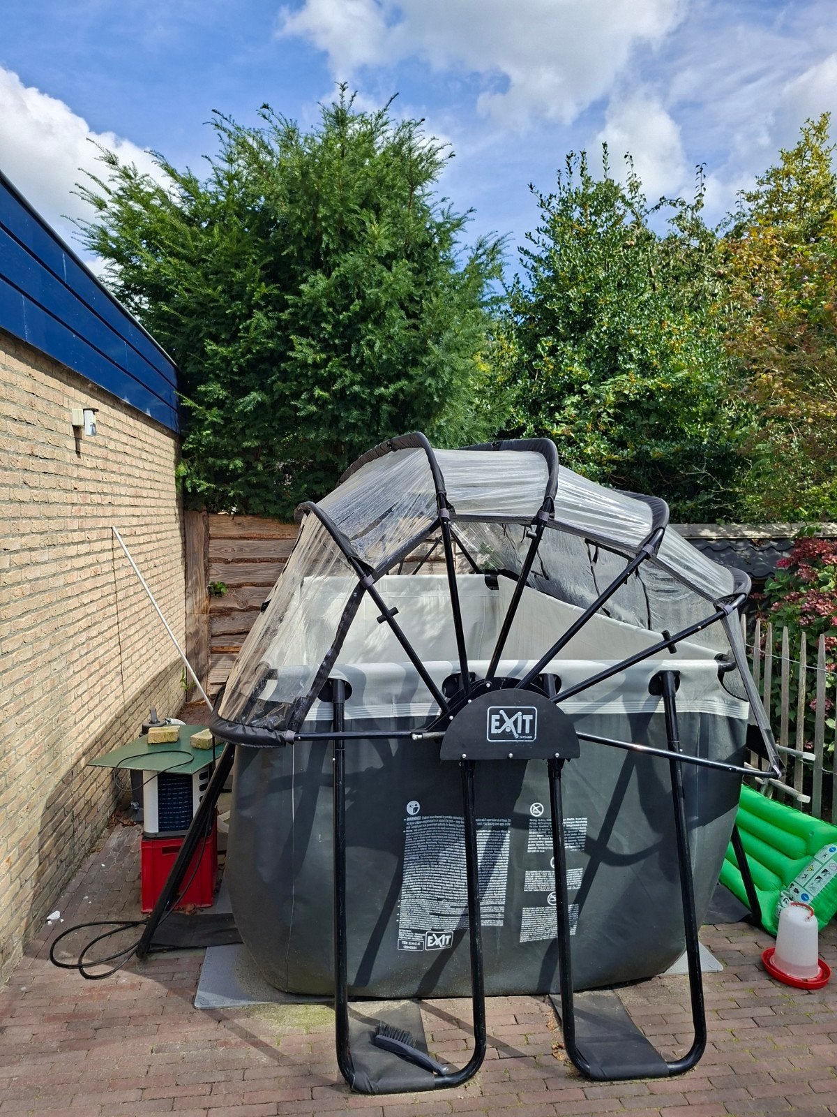EXIT opzetzwembad met warmtepomp en zandfilterpomp, Tuin en Terras, Zwembaden, Ophalen of Verzenden