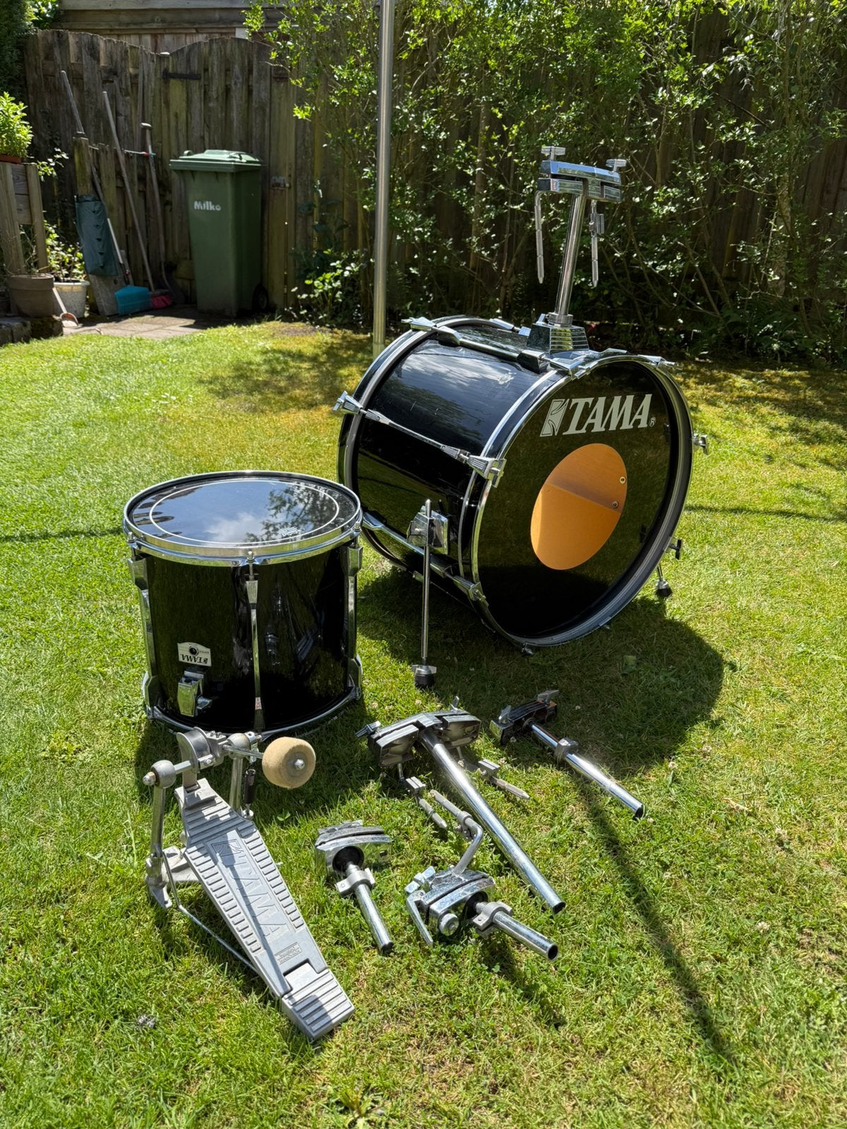 Onderdelen Tama Rockstar, o.a. bassdrum, tom en tomhouder, Muziek en Instrumenten, Drumstellen en Slagwerk, Verzenden, Gebruikt