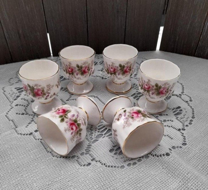 Royal albert lavender rose set 6 eierdopjes, Ophalen of Verzenden