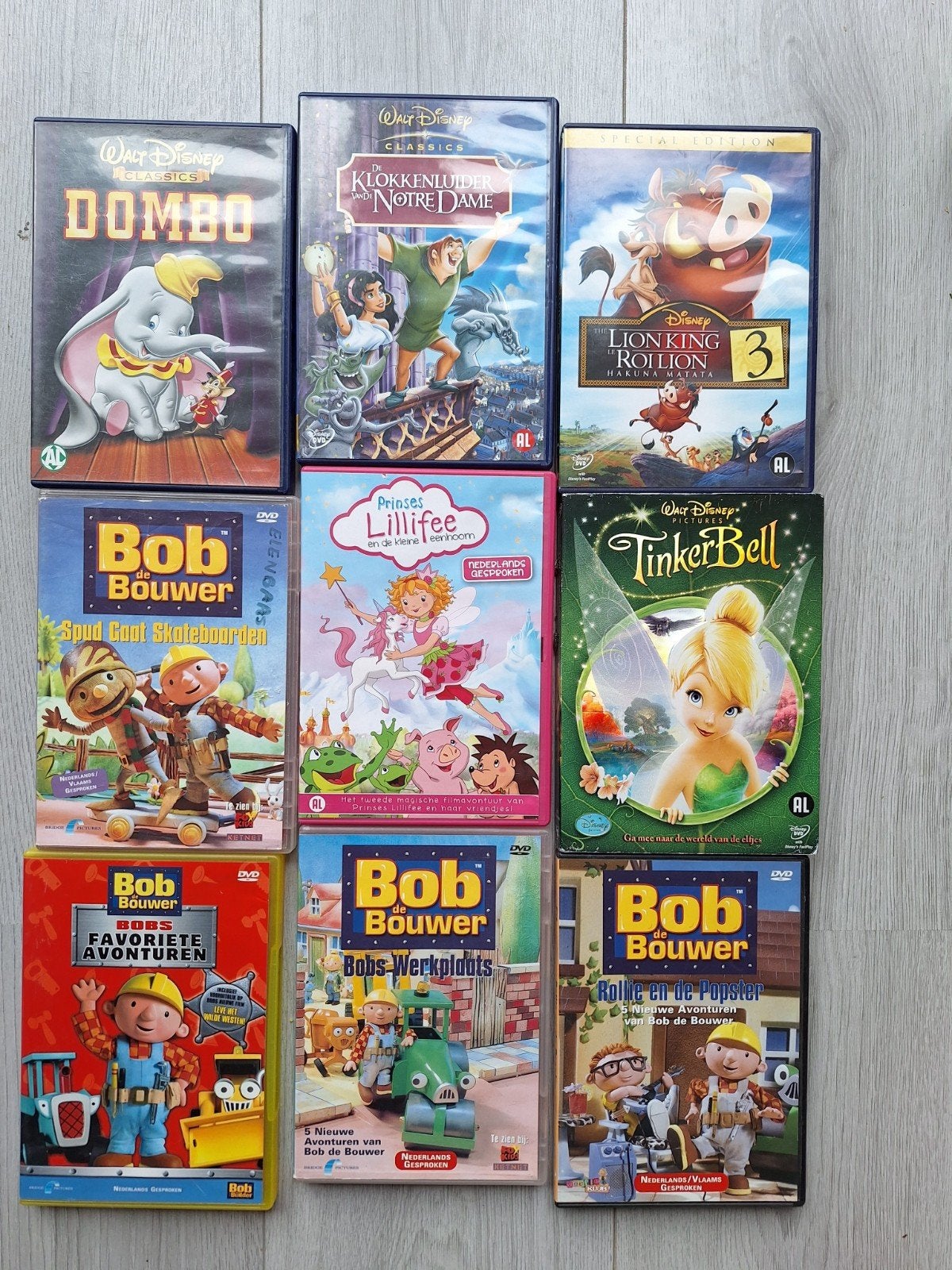 34 kinder dvd's Origineel, Alle leeftijden, Ophalen of Verzenden, Gebruikt