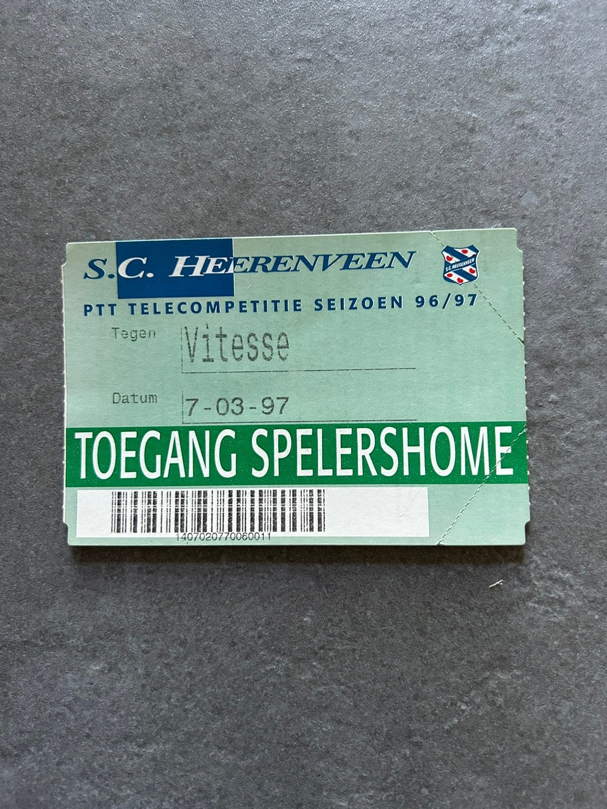 SC Heerenveen - Vitesse toegangskaart, Ophalen of Verzenden, Vitesse, Overige typen
