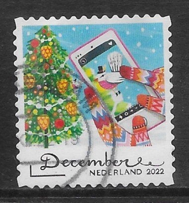 2022, Decemberzegel, Kerstboom/Smartphone [4068] (K1601), Ophalen of Verzenden