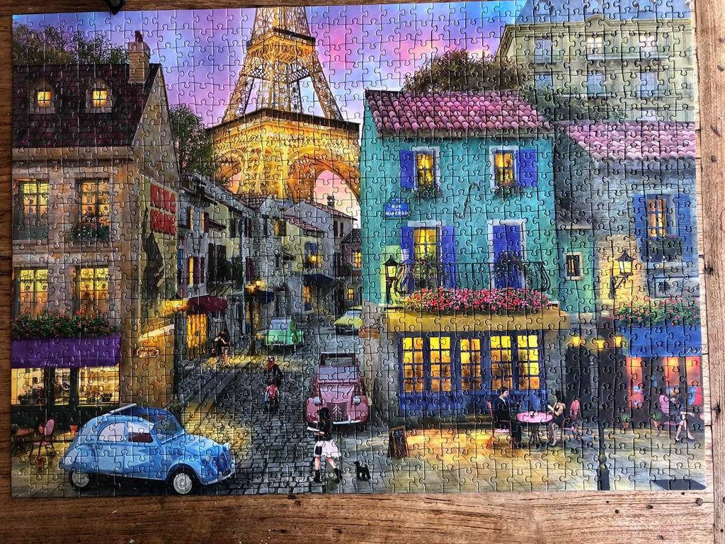 Paris streets puzzel. 1000 stukjes, Ophalen of Verzenden, 500 t/m 1500 stukjes, Zo goed als nieuw
