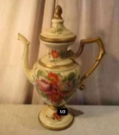 Prachtige Oude Italiaanse Beschilderde Kruik - 44cm, Antiek en Kunst, Ophalen of Verzenden