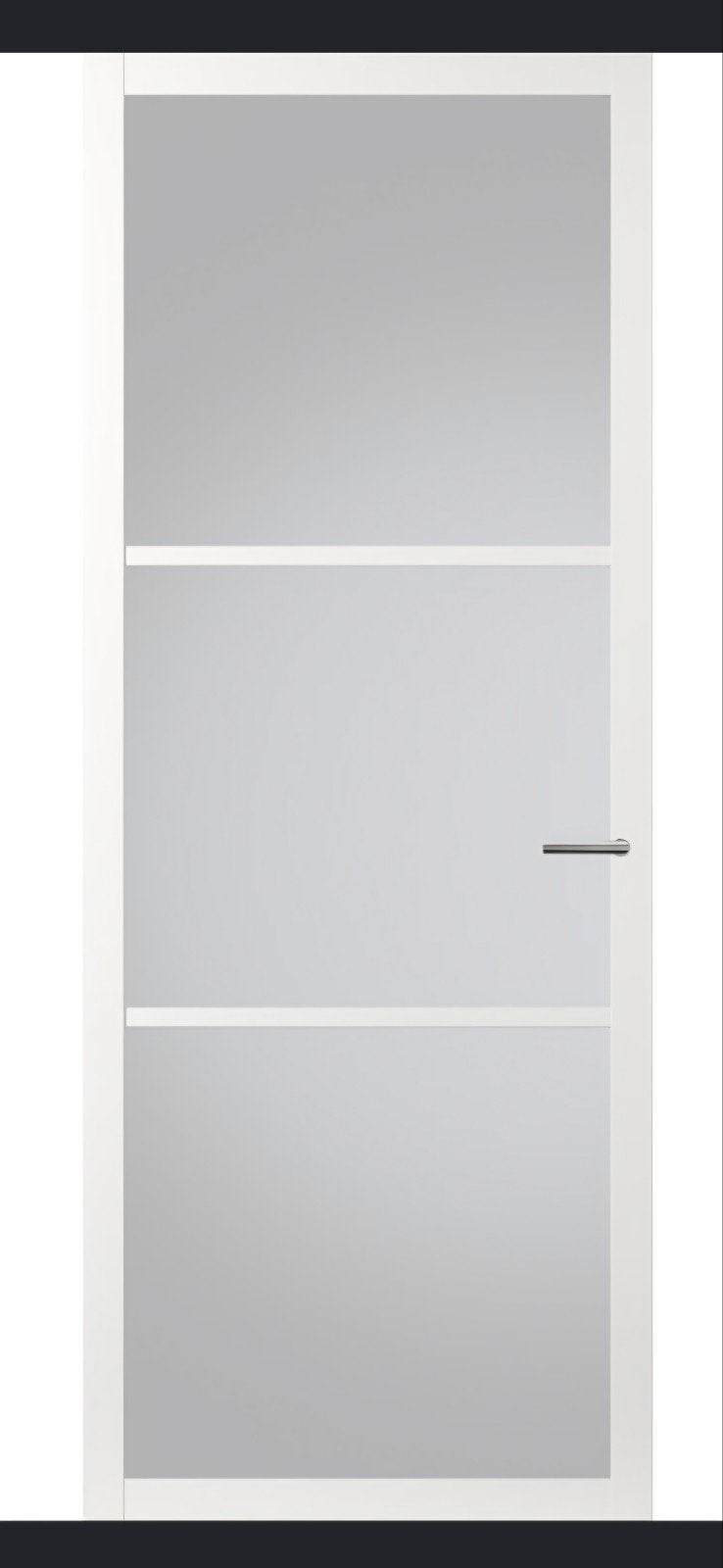 Svedex Binnendeur Wit Mat Glas NDB 901 Nieuw Opdek Rechts, 80 tot 100 cm, 215 cm of meer, Binnendeur, Nieuw