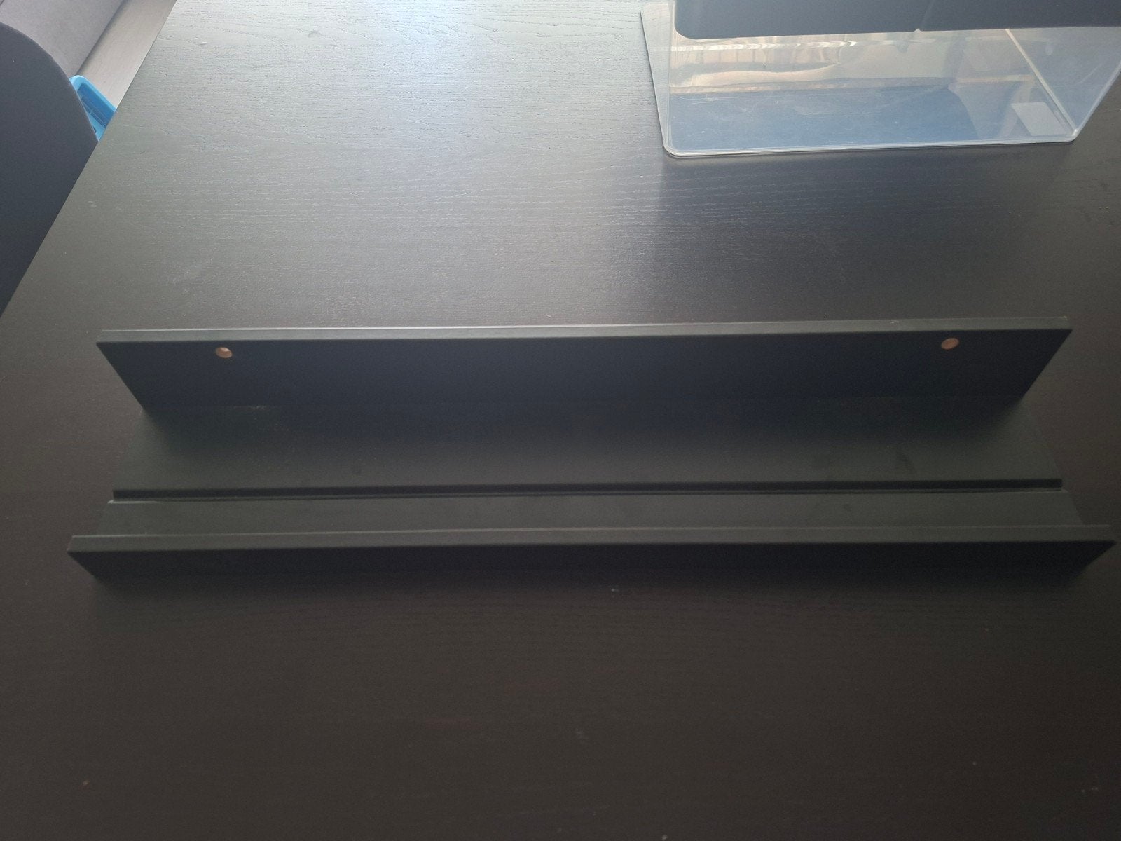 Zwart wandplankje  ikea - Mosslanda 55 cm, Ophalen, Gebruikt