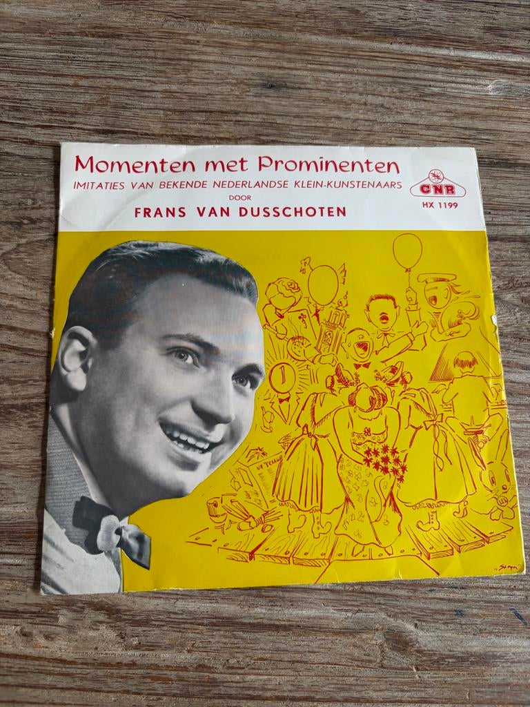 Frans van Dusschoten - Momenten met Prominenten EP, Gebruikt, 7 inch, Levenslied of Smartlap, Fotohoes