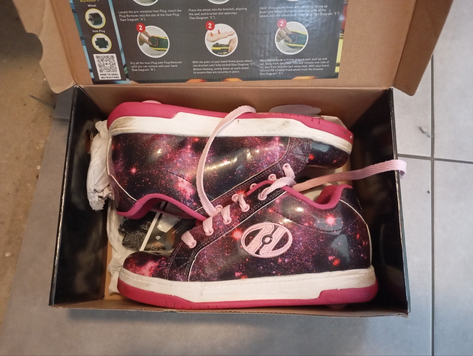 Heelys rolschoenen met sterrenprint, maat 36, Ophalen, Gebruikt, Kinderen