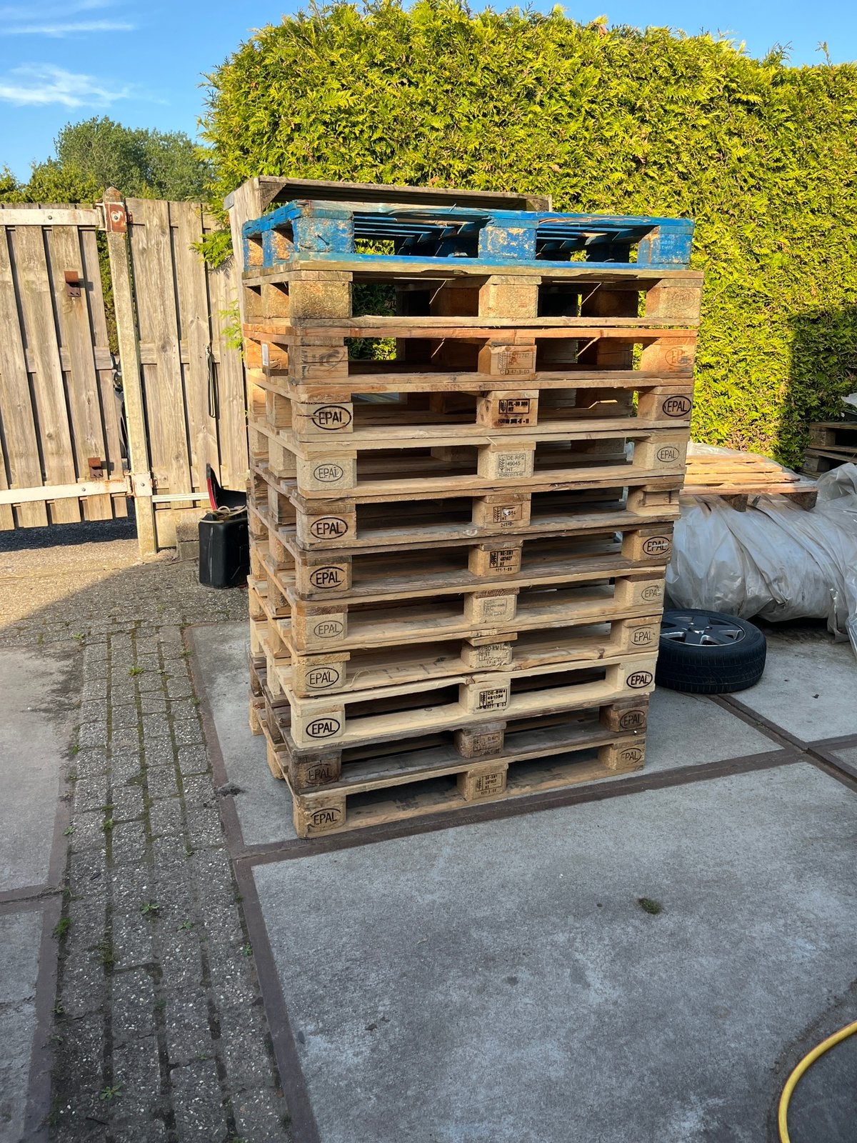 Europallets, Ophalen, Gebruikt, 50 mm of meer, Pallet