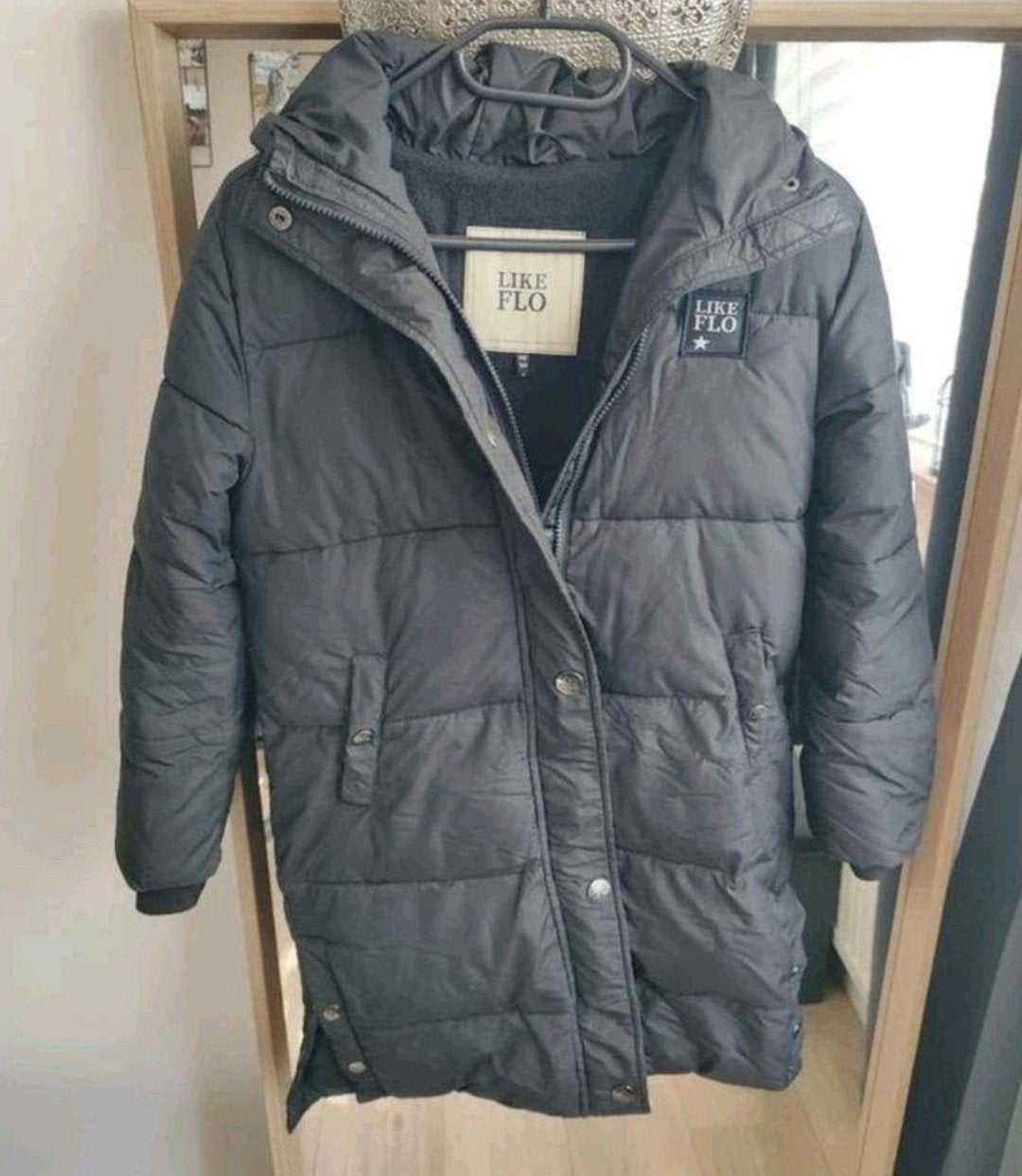 like Flo winterjas 140 zwart, Ophalen of Verzenden, Zo goed als nieuw, Meisje, Jas