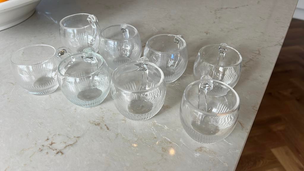 Espresso glaasjes 8x, Antiek en Kunst, Ophalen of Verzenden