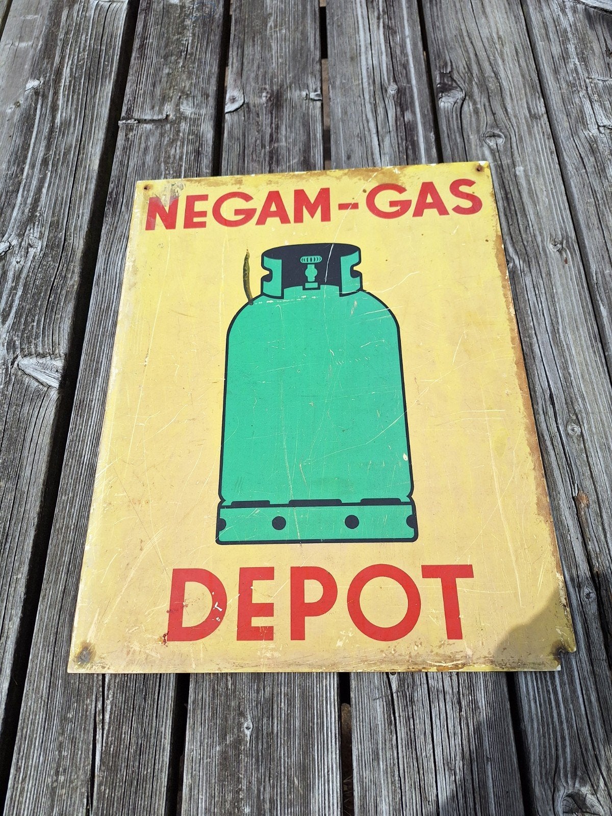 reclamebord negam gas, Ophalen of Verzenden, Reclamebord