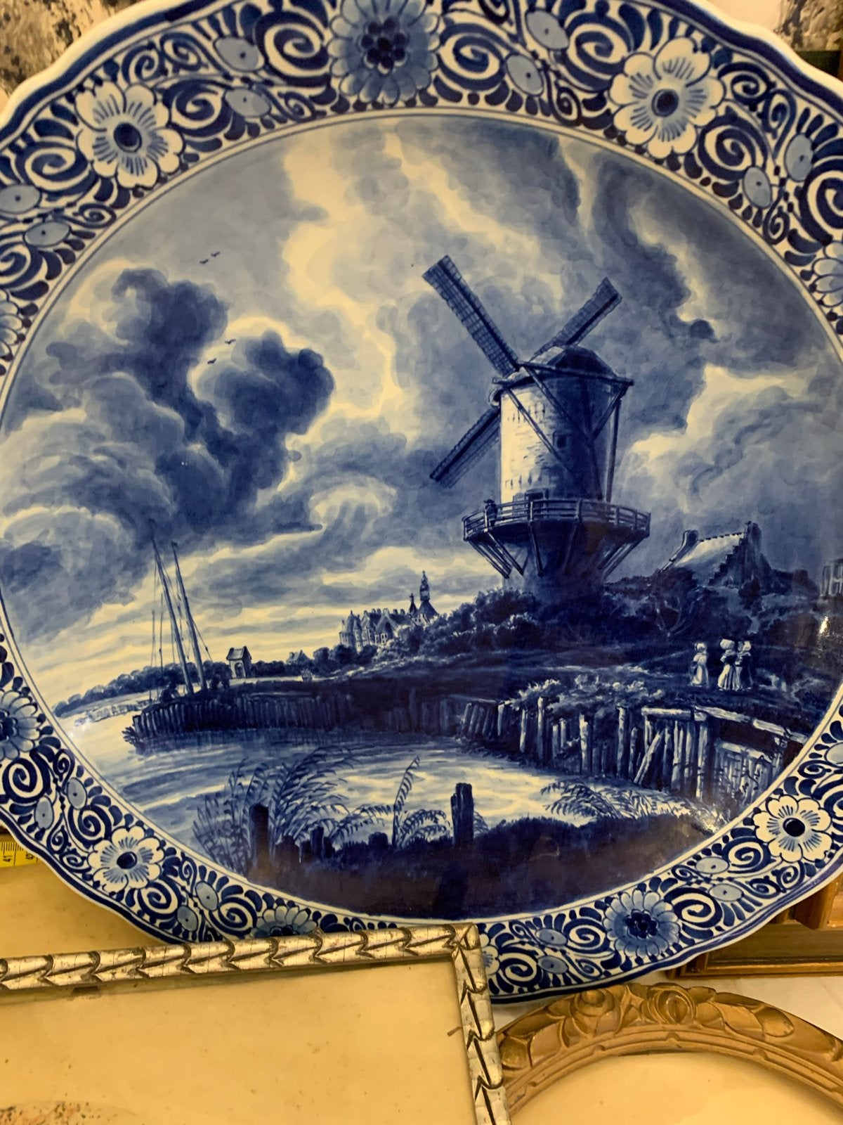 Delfts Blauw Schotel De Porceleyne Fles Molenlandschap, Ophalen of Verzenden