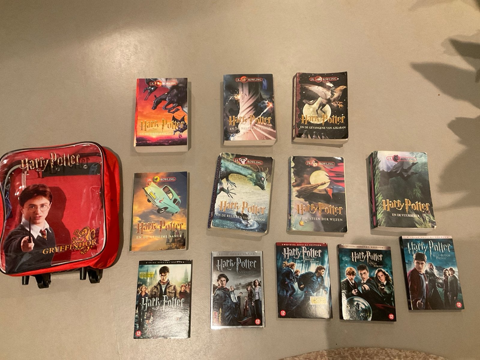 Harry Potter Collectie: Boeken, Films & Koffer, Ophalen of Verzenden, Gebruikt, Boek of Poster