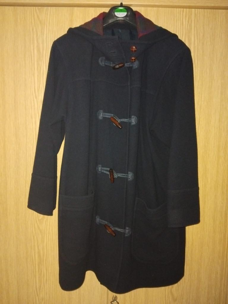 Donkerblauwe houtje touwtje jas met capuchon – nieuw, Ophalen of Verzenden, Nieuw, Maat 38/40 (M), Blauw