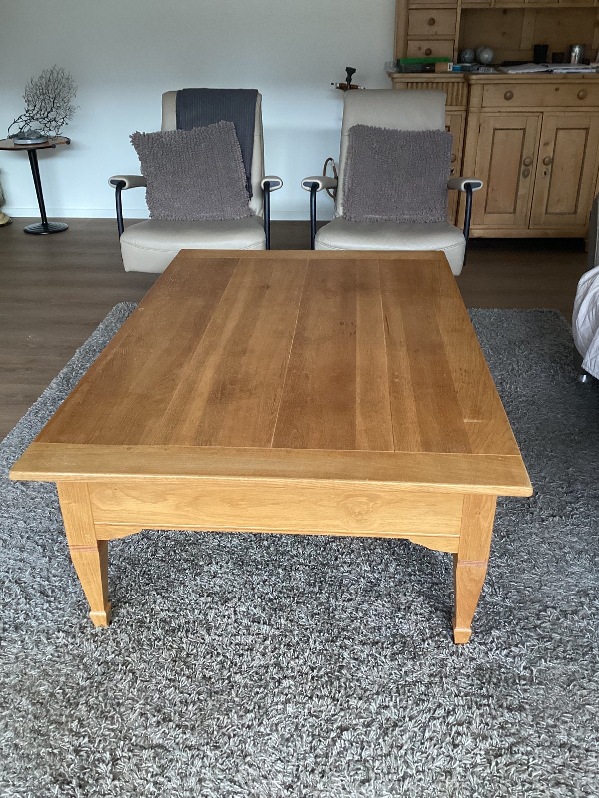 Salontafel licht eiken, Ophalen, 100 tot 150 cm, Eikenhout, 50 tot 100 cm