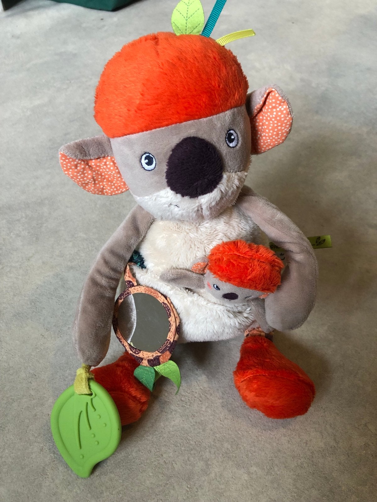 Koala knuffel moulin moty met baby & bijtring dans la jungle, Overige karakters, Overige typen, Ophalen of Verzenden, Zo goed als nieuw