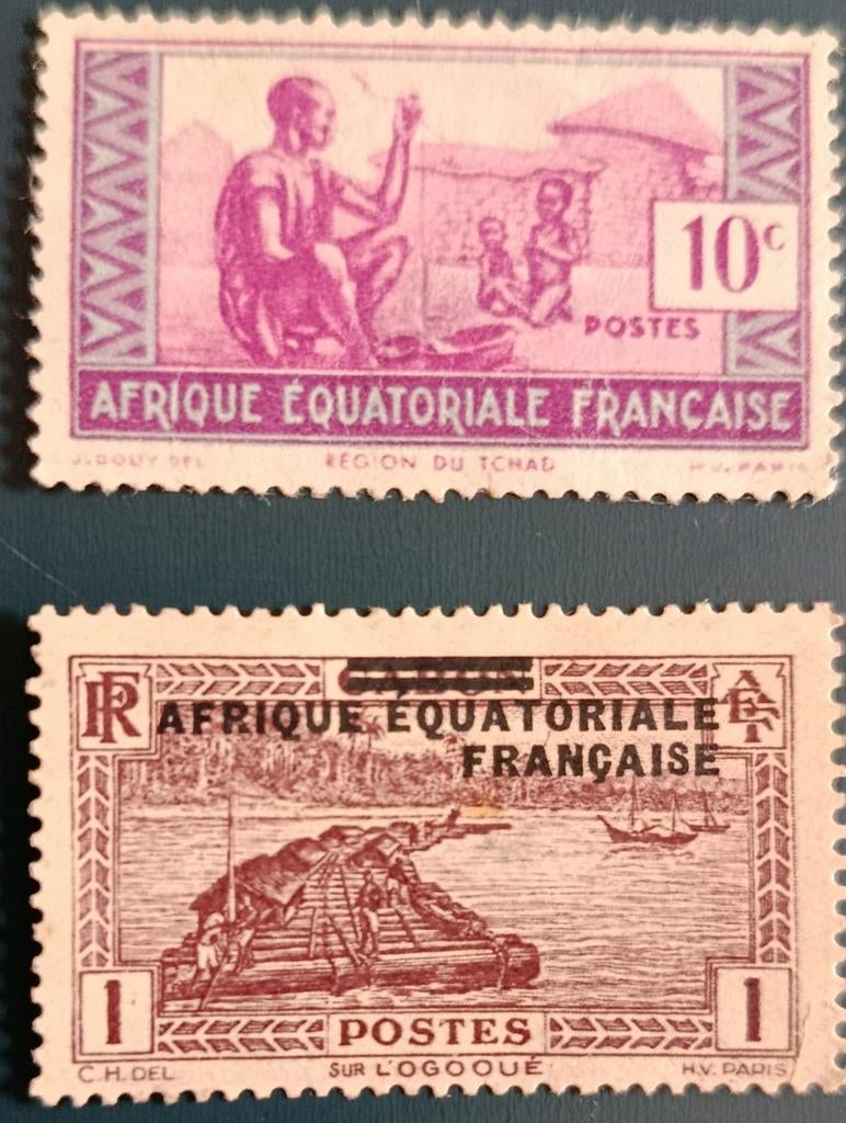 Afrique Equatoriale Française. Moeilijke zegels. Postfris., Postzegels en Munten, Ophalen of Verzenden, Overige landen, Postfris