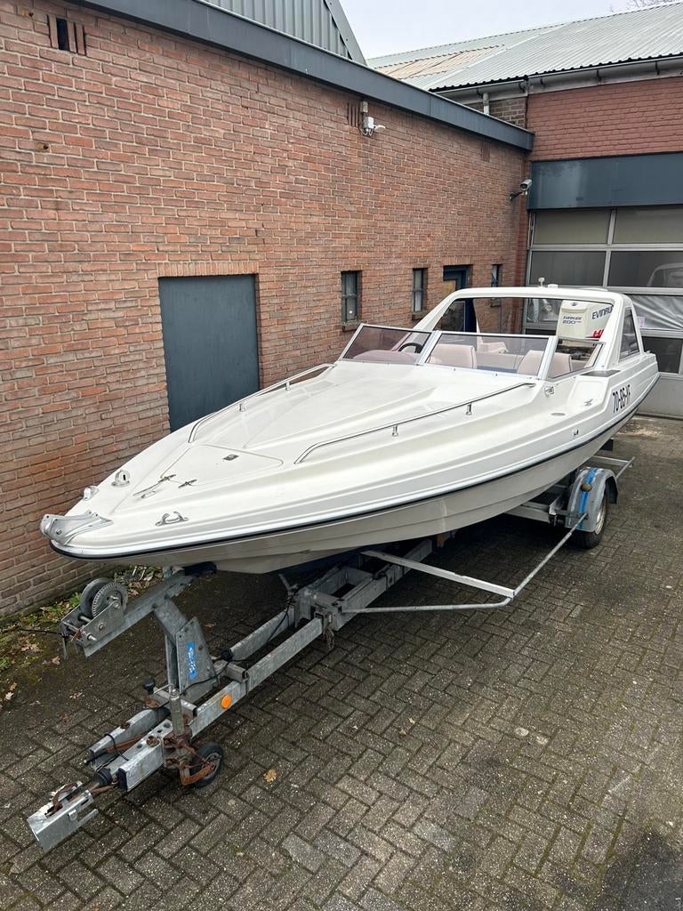 Fletcher GT Arrowbolt 21 met Evinrude 200 H.O. E-TEC, Watersport en Boten, Speedboten, Zo goed als nieuw, Bayliner, Benzine, 200 pk of meer