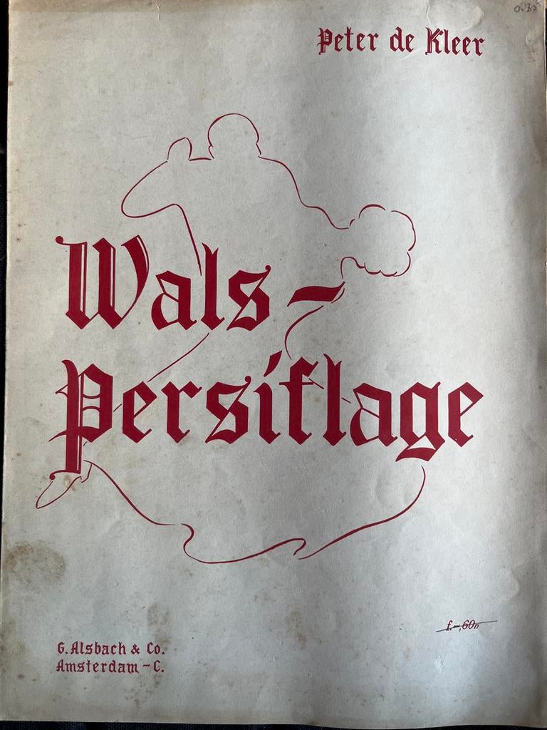 Peter de Kleer - Wals-Persiflage bladmuziek, Gebruikt, Klassiek, Ophalen of Verzenden, Artiest of Componist