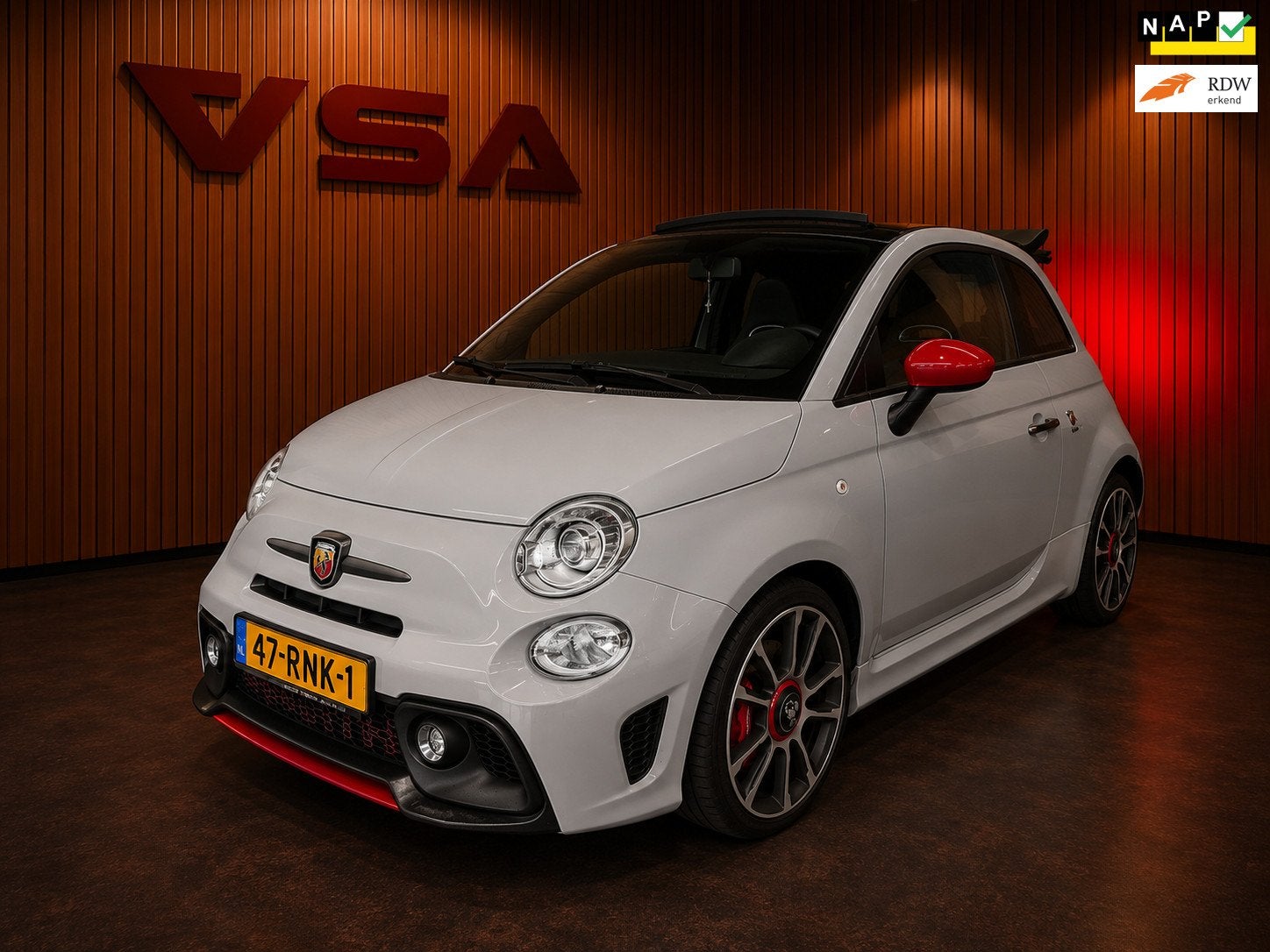 Fiat 500 C 1.4-16V Abarth|automaat|Flippers|Cabrio|Carplay|P, Auto's, Euro 5, 15 km/l, Gebruikt, Huisgarantie
