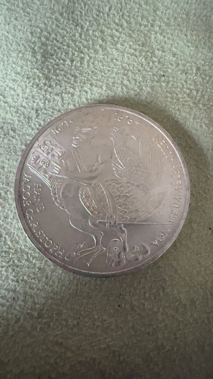 1976 Germany Hans Grimmelshausen Silver 5 Mark, Verzenden, Duitsland