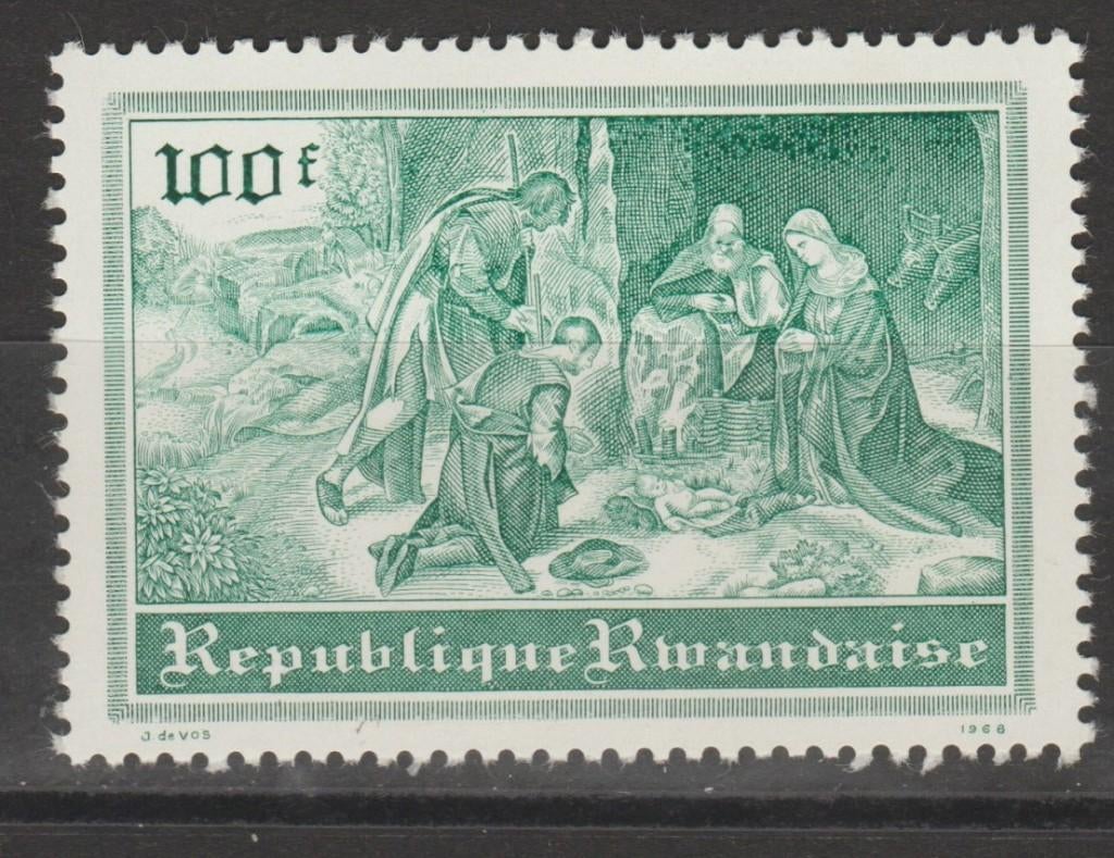 Rwanda 1968 Kerstmis **-, Ophalen of Verzenden, Overige landen, Postfris