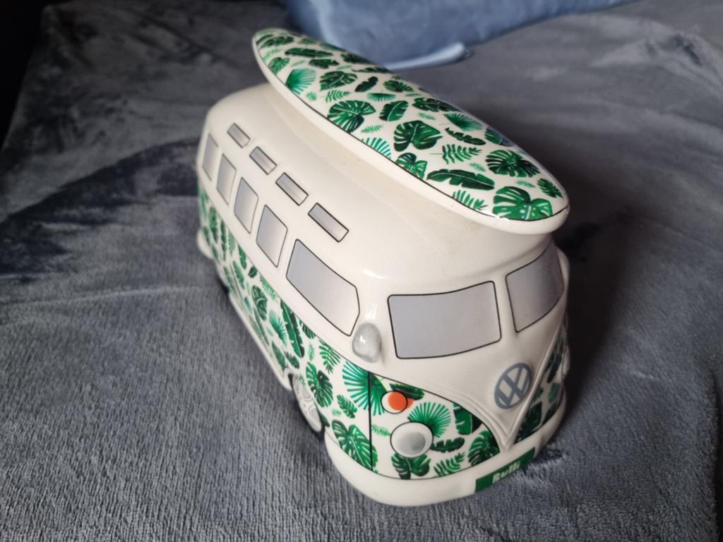 Spaarpot VW bus keramiek, Ophalen of Verzenden, Zo goed als nieuw, Steen, Aardewerk of Keramiek, Vervoermiddel