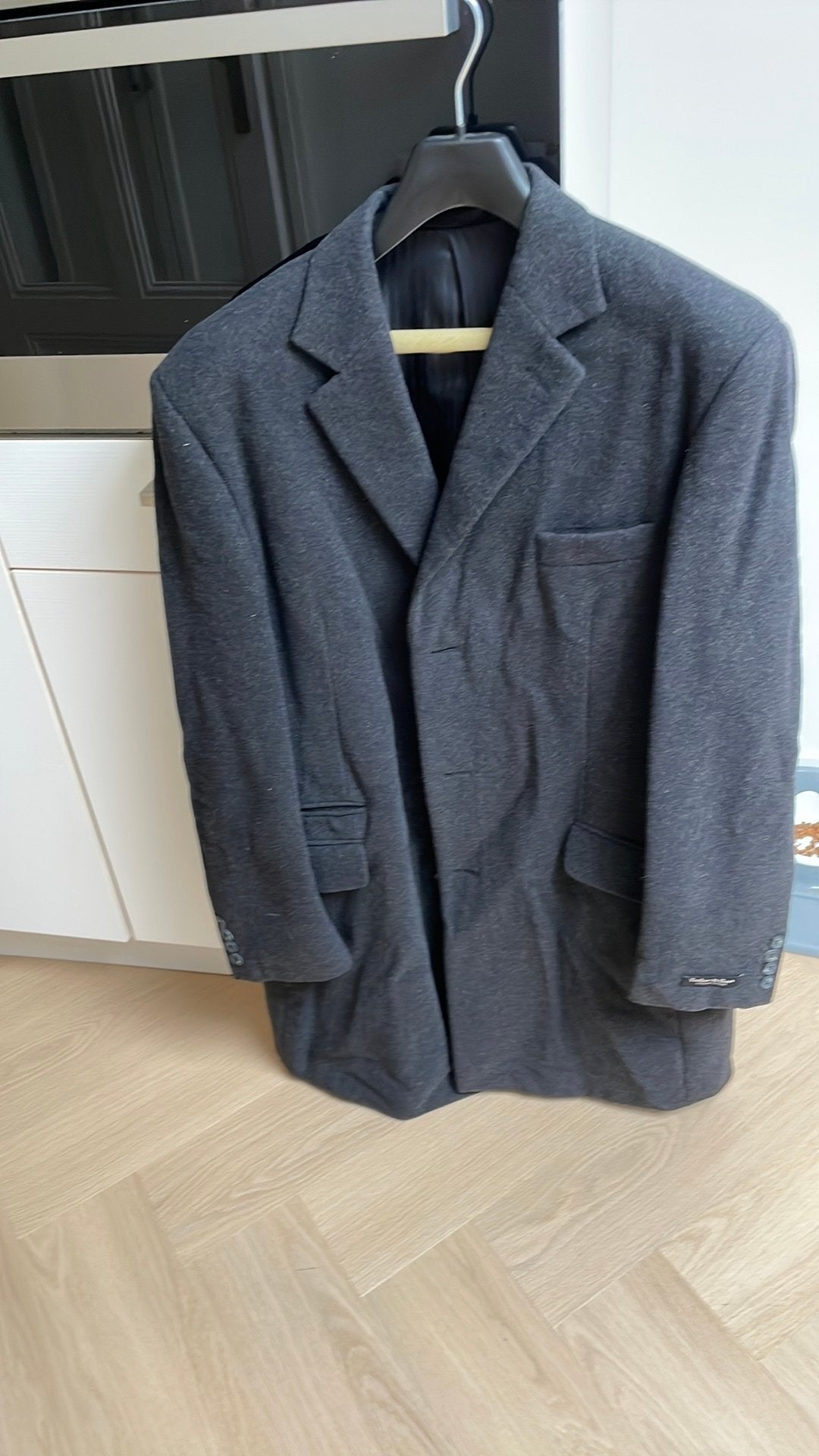 Mooie heren mantel jas, Ophalen, Zo goed als nieuw, Maat 56/58 (XL), Zwart