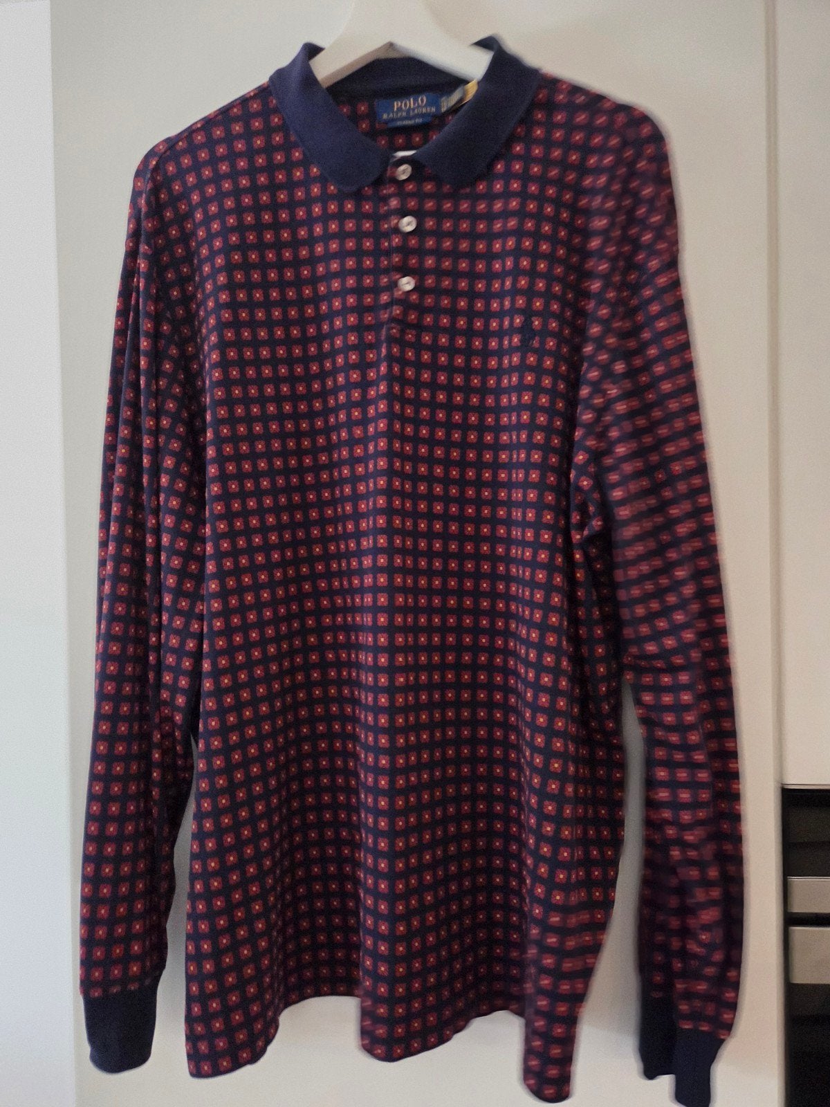 Polo Ralph Lauren Classic Fit Lange Mouw Polo XL, Blauw, Maat 56/58 (XL), Ophalen of Verzenden, Polo Ralph Lauren