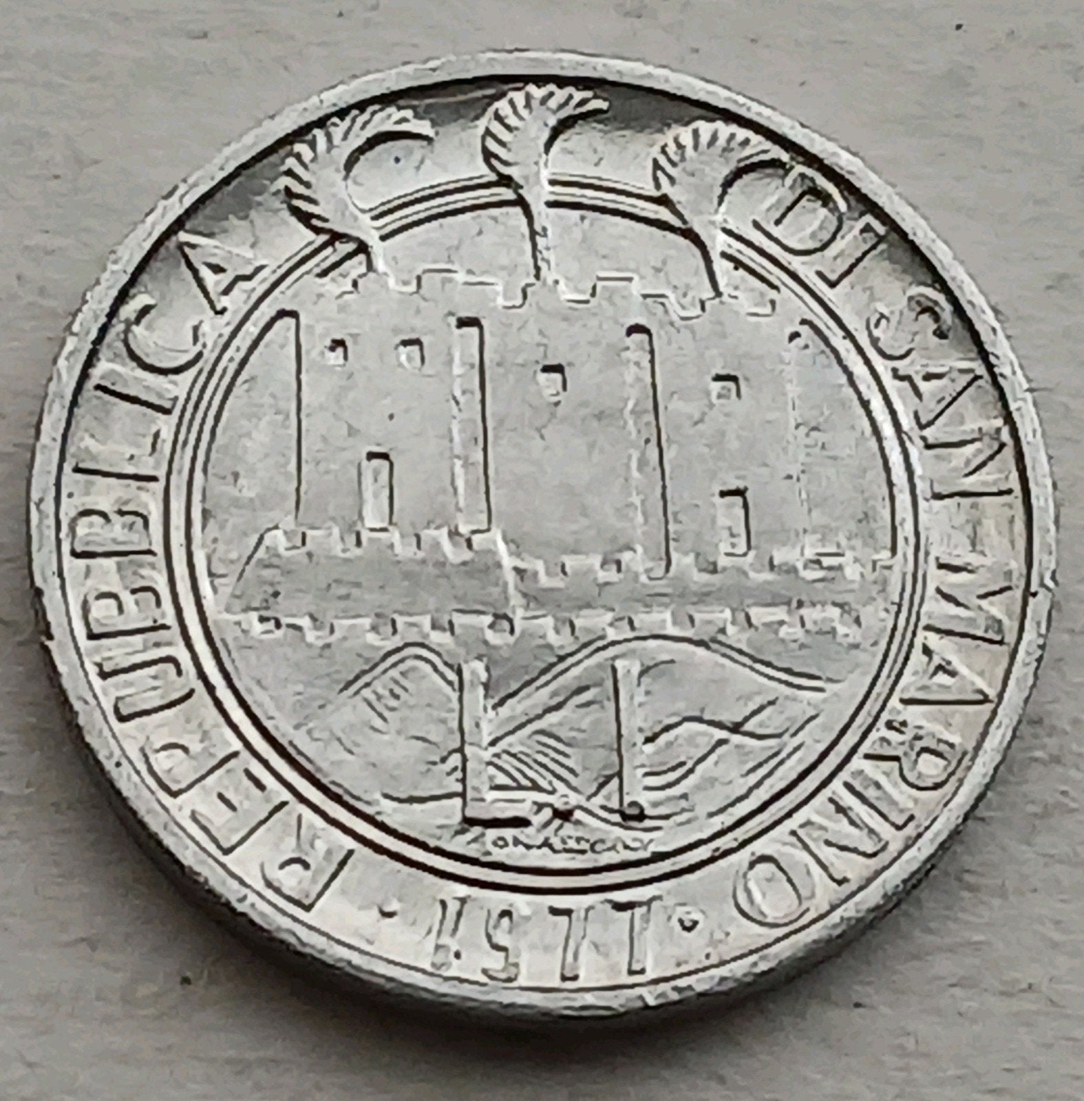 1 Lire 1977 San Marino FAO Prachtige Oude Munt UNC FDC Rome, Ophalen of Verzenden, Overige landen