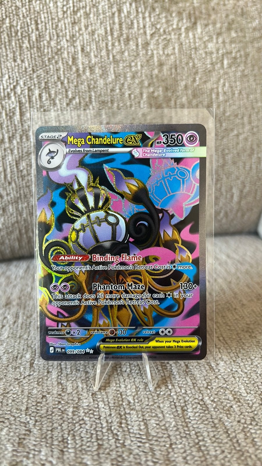 Mega Chandelure ex 099/084 Pitch Black, Ophalen of Verzenden, Nieuw, Losse kaart