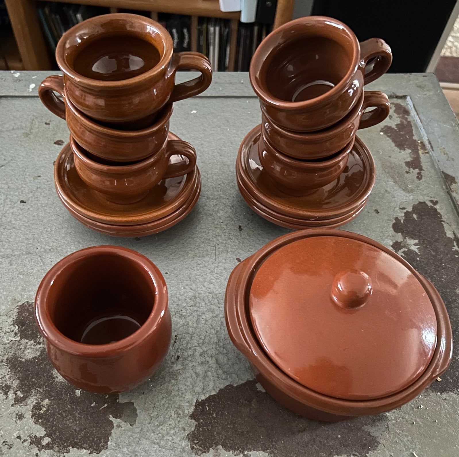 vintage keramische set, Ophalen of Verzenden