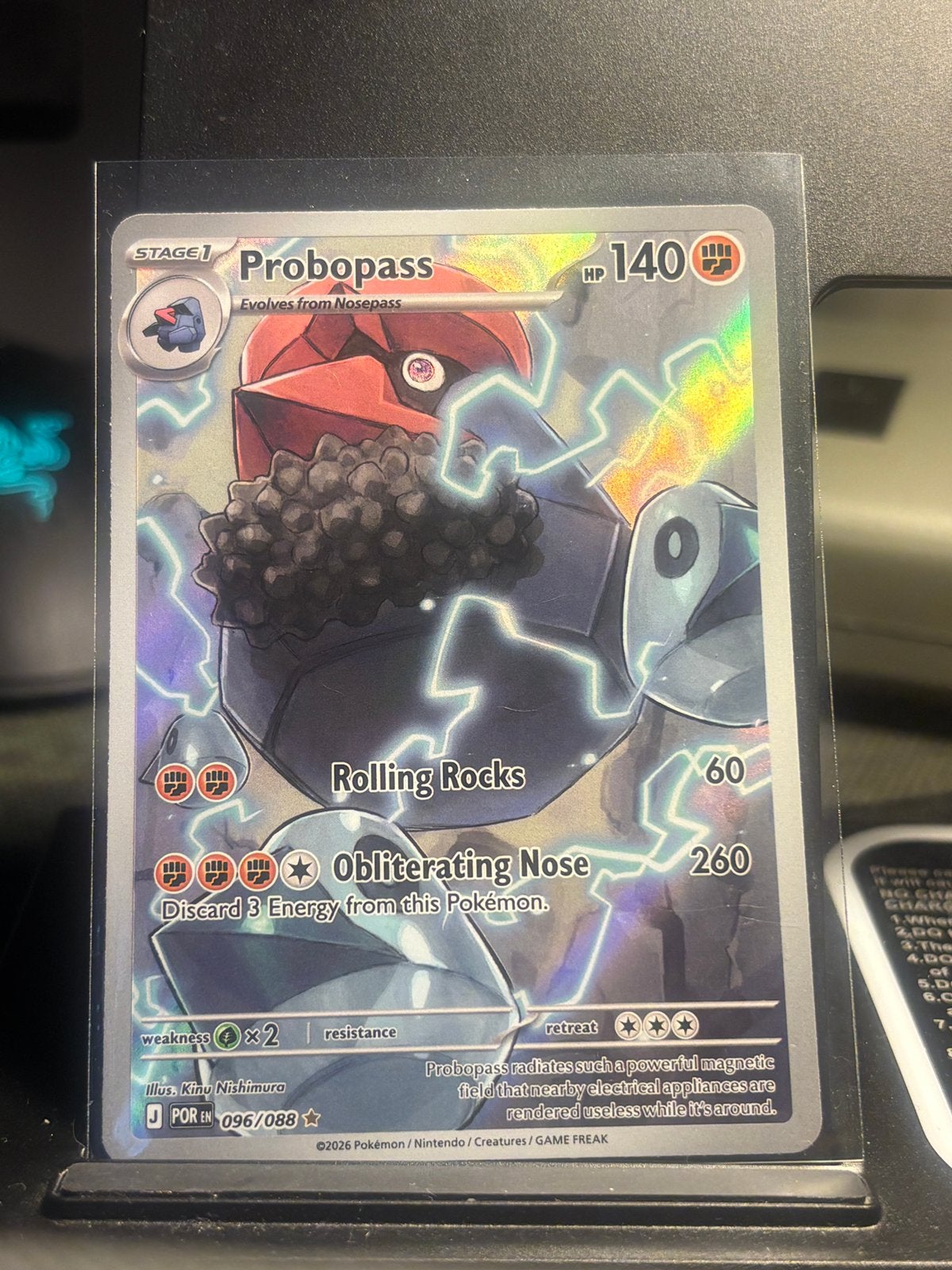 Pokémon - Probopass, Ophalen of Verzenden, Nieuw, Losse kaart, Foil