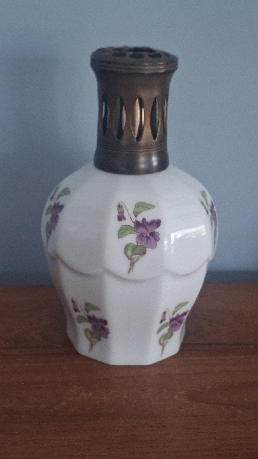 Antieke Lampe Berger Limoges viooltjes, Antiek en Kunst, Ophalen of Verzenden, Koper of Brons