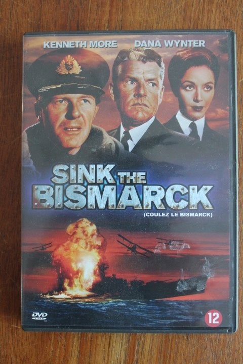 Sink the Bismarck! (1960) DVD zeeslag WOII, Gebruikt, Frans, Ophalen of Verzenden, Spaans
